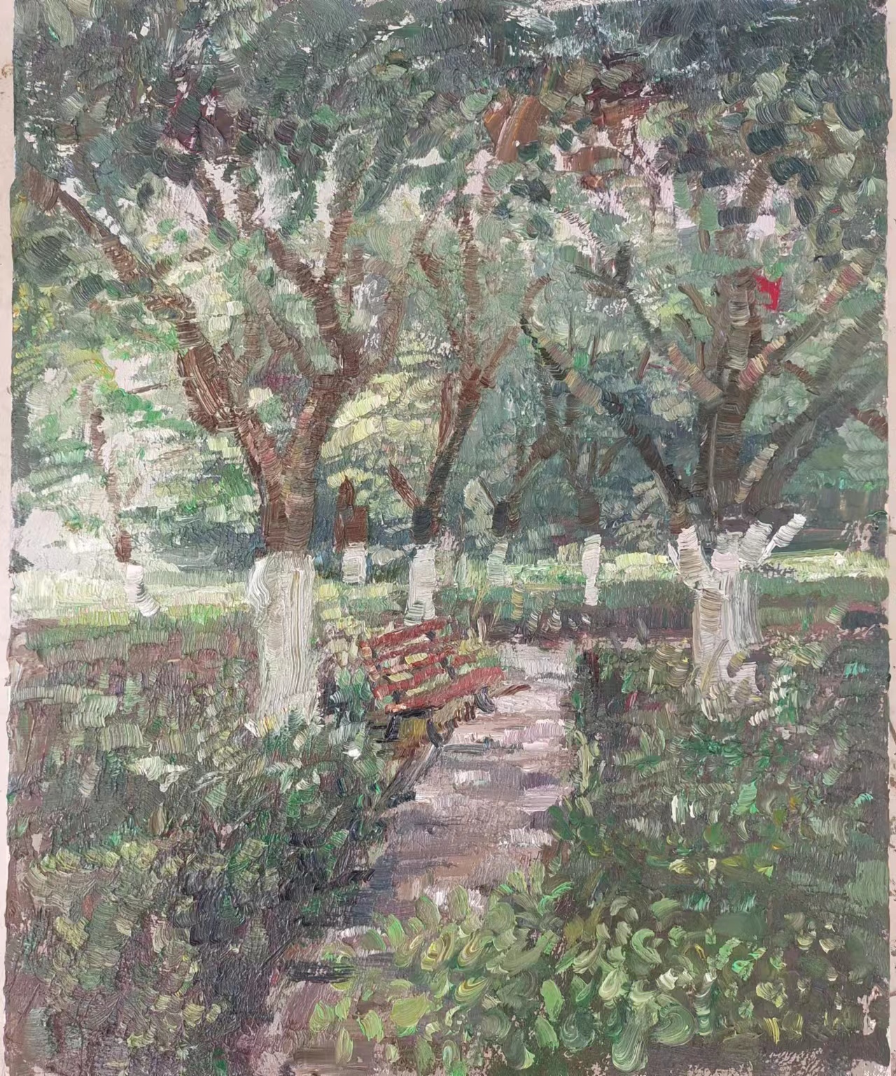 bfaa1bdd80aa44e2a92948be8a534a05.jpg 20级美术学1班 贾燕华 崇德楼前树林 指导教师:王中林.jpg